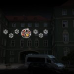 Dekoracje świetlne w kształcie płatków śniegu i bombek - komponenty elektryczne i oświetlenie Polamp