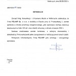 Tekst i logo Polamp - komponenty elektryczne i oświetlenie Polamp