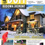 Budynek o kamienno-drewnianej konstrukcji w zimowej scenerii - komponenty elektryczne i oświetlenie Polamp