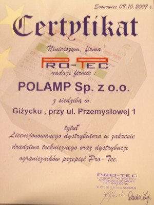 Szkolenie – PRO-TEC 16 listopad 2007 Giżycko