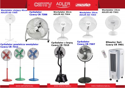Szeroka oferta wentylatorów, cyrkulatorów i klimatyzatorów powietrza