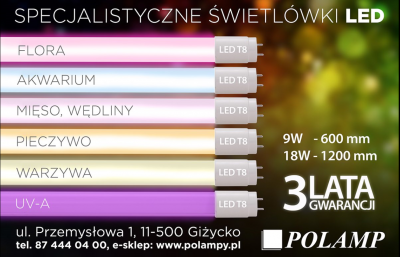 Specjalistyczne świetlówki LED