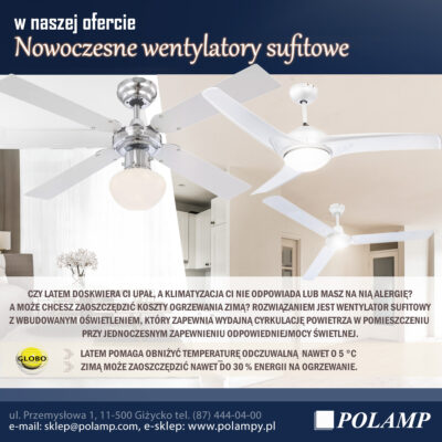 NOWOCZESNE WENTYLATORY SUFITOWE